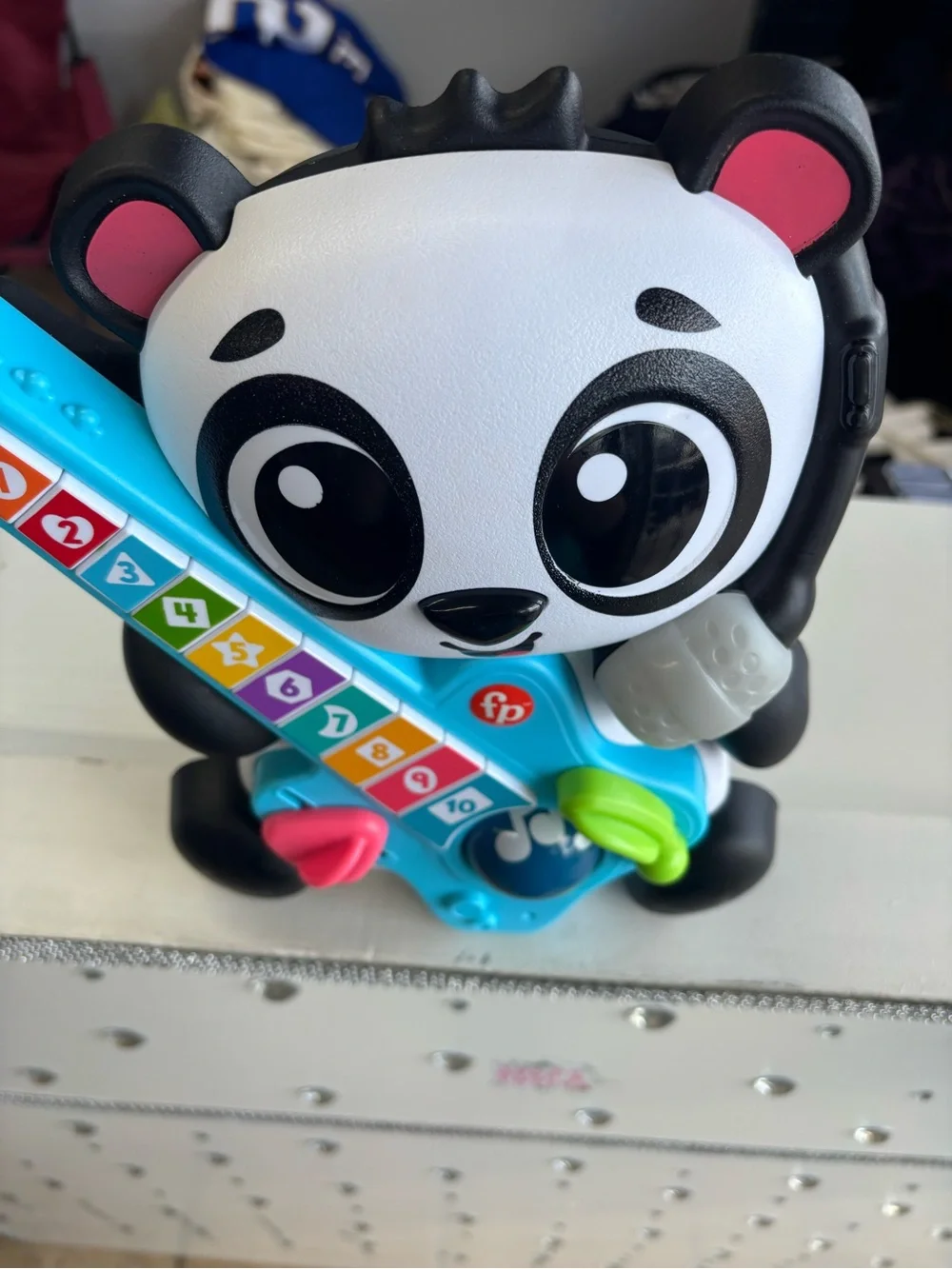 Fisher-Price Panda Guitar Toy - Black, White & Teal with Colorful Keys